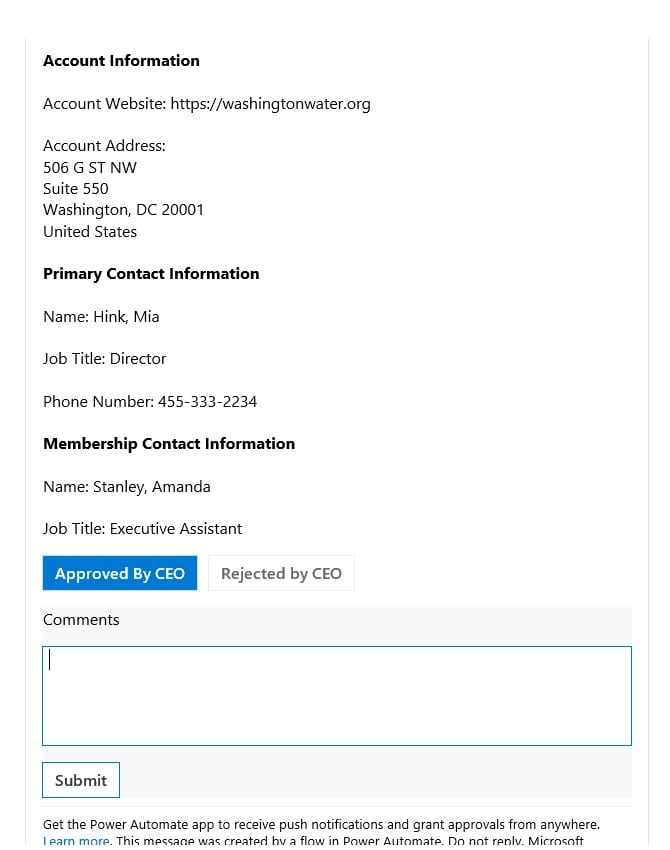 Adding comments to Power Automate Approval Process