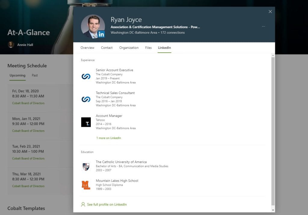 Linkedin Integration in Microsoft Teams Home Page