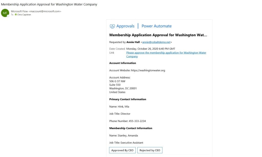 Approval Email in Power Automate for Approval Process