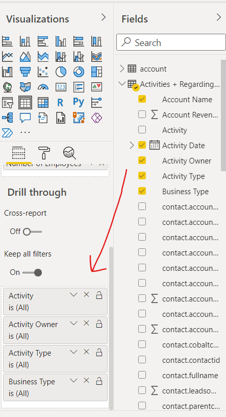 Power BI drillthrough