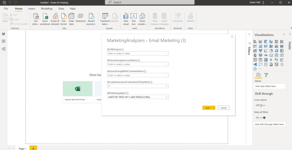 Connecting Email Marketing Template to Azure Blob and D365 Sales