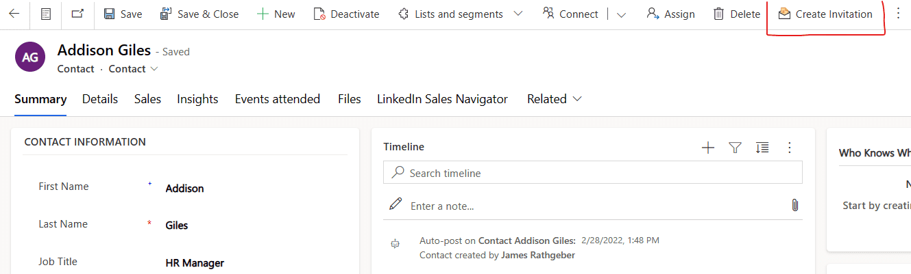 power pages invitation d365